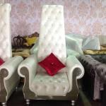 80*75*182cm King Royal Throne Chair High Back Sofa Wedding Beauty Salon