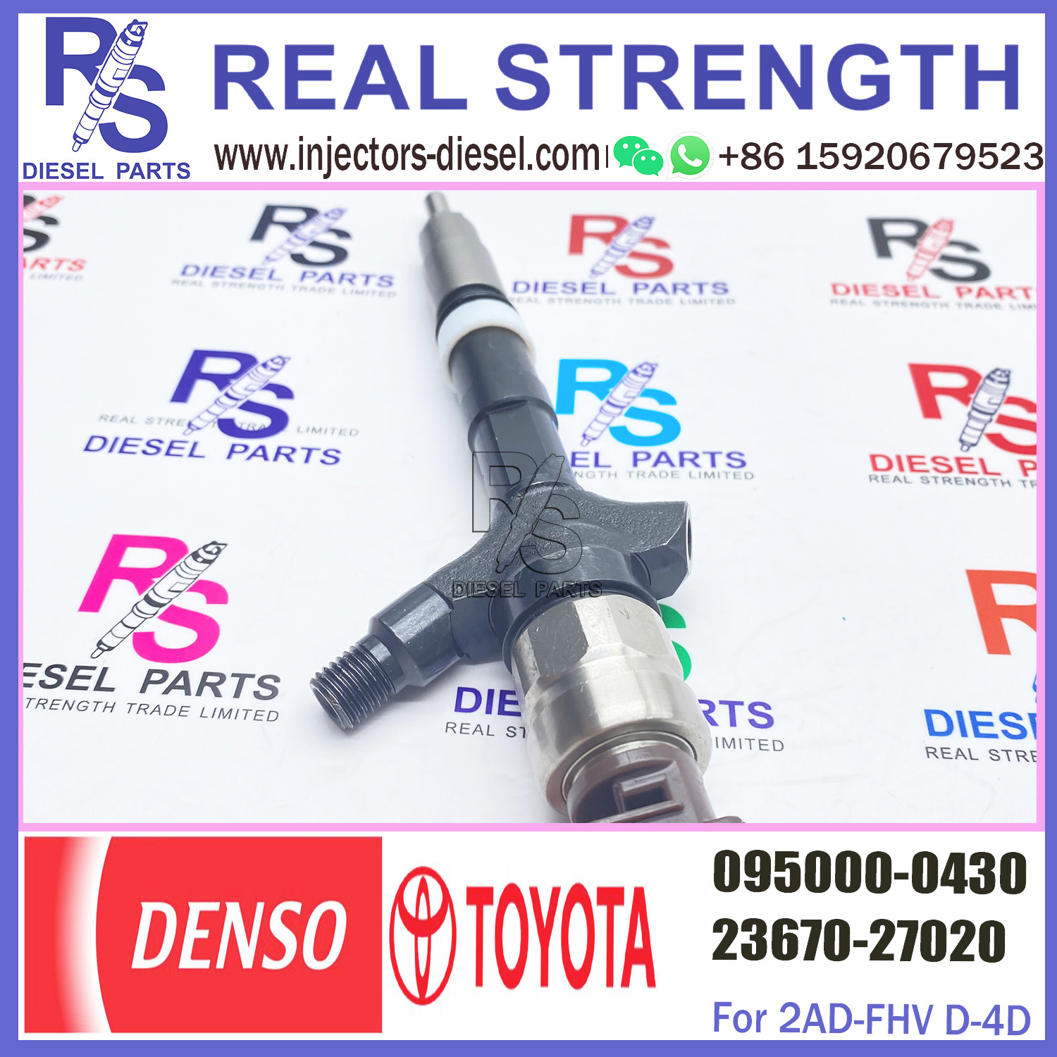 common rail injector 095000-0640,095000-0641,095000-0430 diesel injector 23670-27020,23670-29025