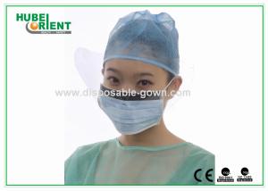 China Nonwoven White Blue Green Disposable Face Mask Anti Fog Visor factory