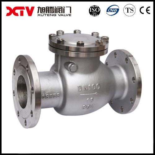 4 Inch Stainless Steel Body Flange End Swing Check Valve -20-350 Ordm Temperatur
