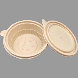 China 350ML Biodegradable Lunch Boxes With Lid Cornstarch Food Containers Odorless factory