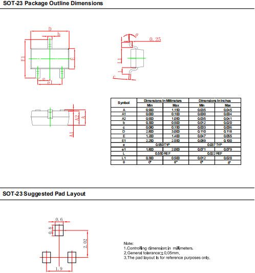 HXY2301-2.3A Mosfet Power Transistor