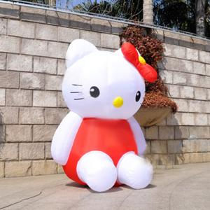 China Lovely Customize Inflatable Hello Kitty For Advertisement , Double Tripple Stitch factory