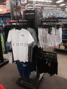 China Sportswear Free Standing Clothing Store Fixtures / Display Racks For Retail Stores factory