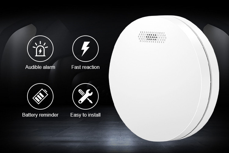 10years Battery Operate Interconnected Smoke Alarm 85db Wireless Smoke Detector 433mhz