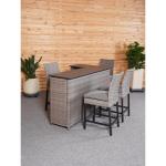PE Wicker Rattan Outdoor High Bar Chair and Table Set for Modern Dining