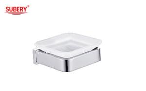 China Brass soap dish holder glass bathroom high quality chrome color OEM nobel brass mounting piece brass base factory
