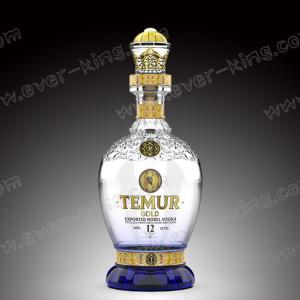 China Crystal White Flint Custom Glass Bottle 750 ML For Luxury Liquor And Spirit factory