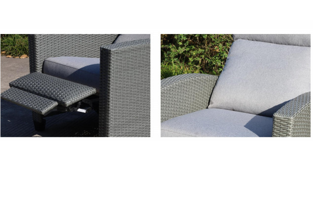 Modern Recliner Dual For Sitting Lying Functional Rattan Sofa Set Furniture