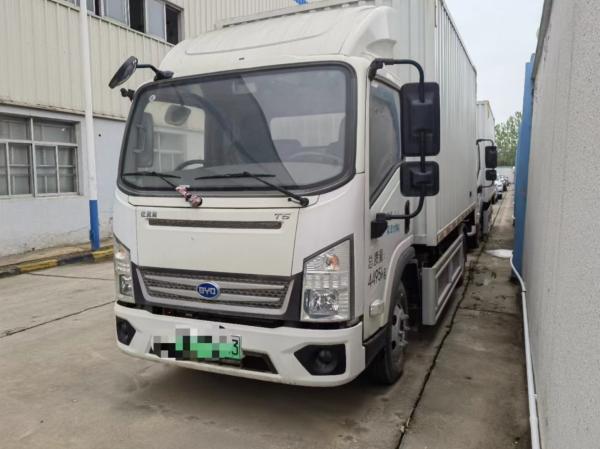 Single Row Used Cargo Truck BYD T5A4.5T4.03 Meter Pure Electric Box Type Light