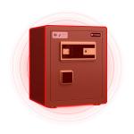 H450MM Fingerprint Lock Safe Box For Home Security(Coffee)