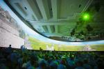 360° Curved Projection Screens 3.6mm Height Retractable For Cinema Simulation