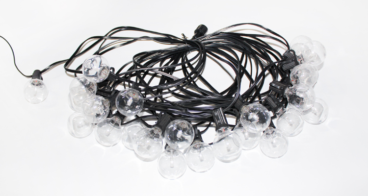 Color Changing Outdoor String Lights RGB LED String Lights G40 Globe Bulbs Dimmable Waterproof String Lights Remote Control