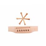 Professional Maple Wood Acoustic Guitar Bridge Pins And Saddle 6 Pins