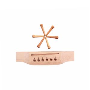 China Professional Maple Wood Acoustic Guitar Bridge Pins And Saddle 6 Pins factory