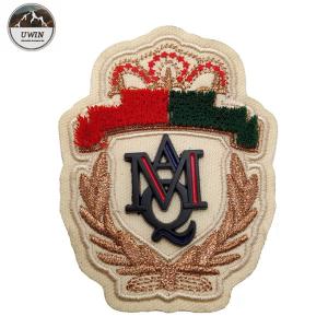 China Royal Exquisite 3D Puff Embroidery Digitizing Velvet Patch With Rubber Lable factory