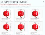 Gas FM200 Hanging Fire Extinguisher Room Heptafluoropropane Fire Extinguisher