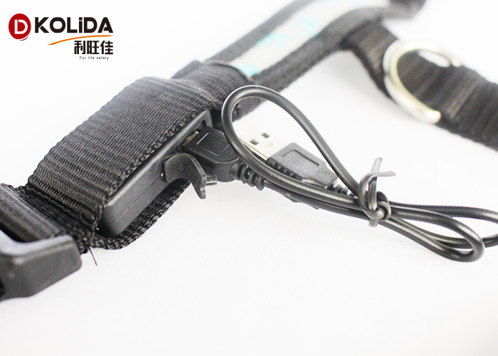 Mesh Reflective Paw USB Rechargeable LED Dog Harness Light Up Pet Harness