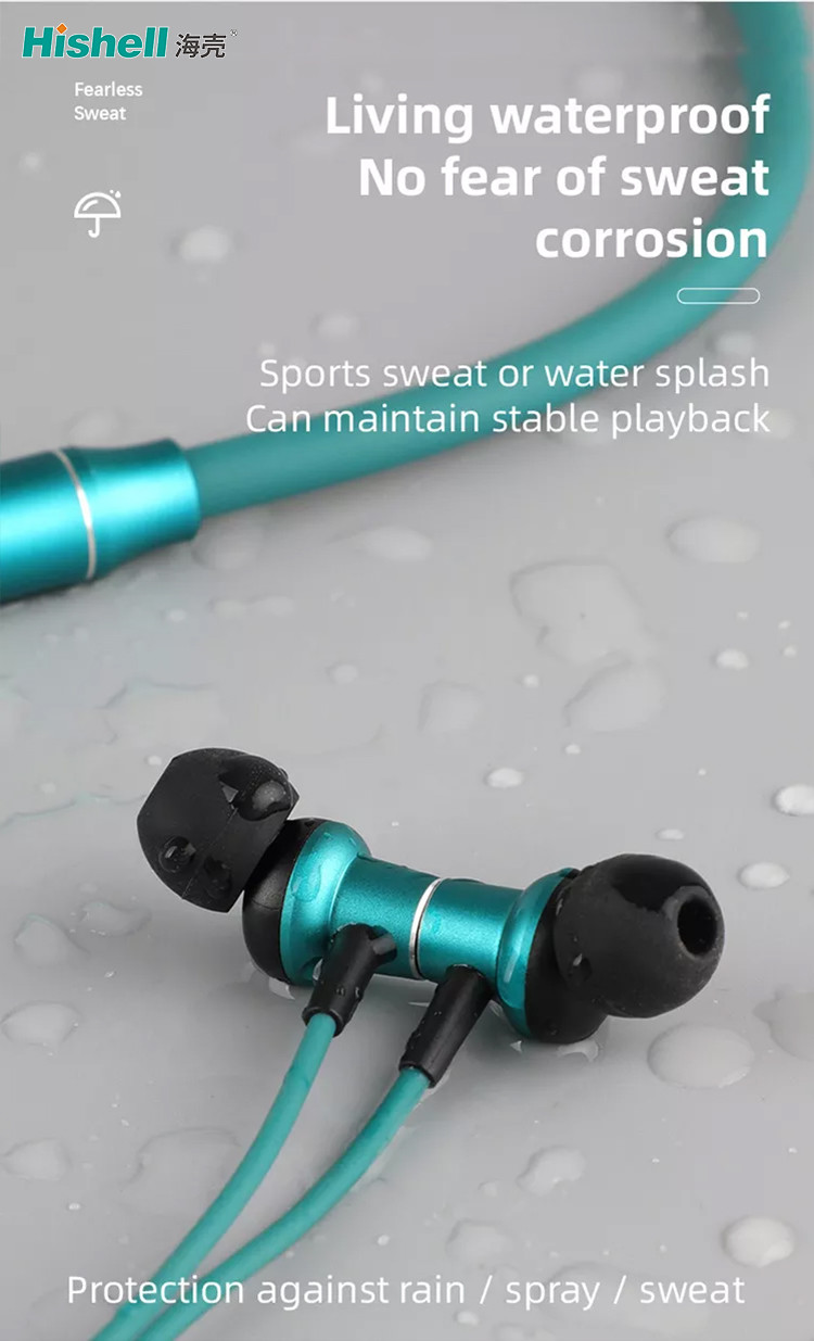 IPX5 Wireless ANC Neckband Bluetooth Earphones With Magnetic Design