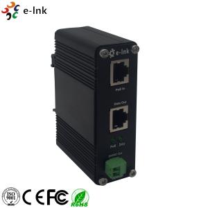 China Industrial Power Over Ethernet Splitter 20W/24VDC Output Support DIN Rail Mounting factory