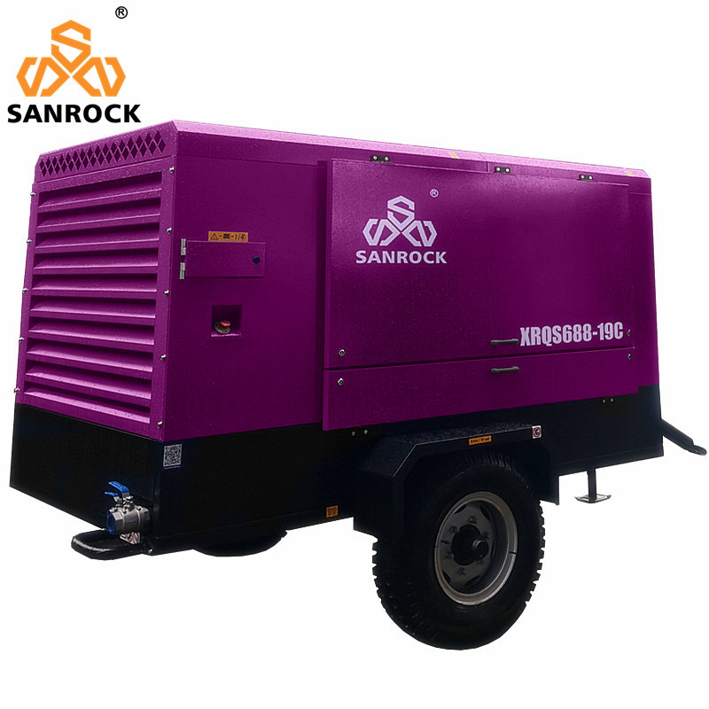 300L Two Stage Compression Air End Diesel Screw Air Compressor for Mining Industry