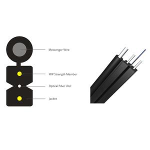 China Self Supporting 2 Core Outdoor Fiber Optic Cable For FTTH Drop factory