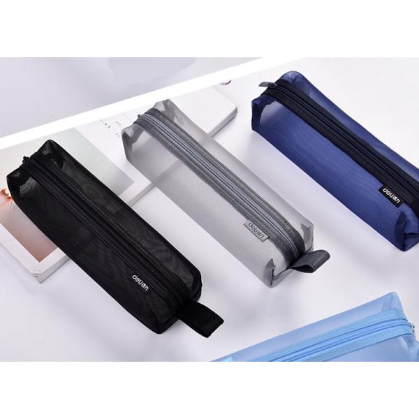 Pen bag creative personality net transparent storage bag junior high school students pen bag makeup bags