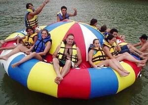 China 8 - 10 Person Inflatable Disco Boat Motorized Toys Semi Boat , Water Spinner Gyro factory