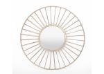Layered Round Gold Metal Frame Decorative Wall Mirror 28 by 28 by 5 inch
