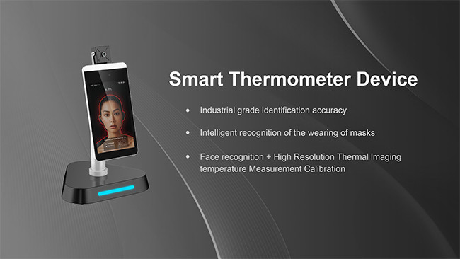 8" IR Face Recognition Infrared Thermometers With Fever Alarm