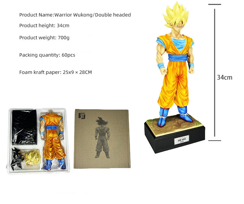 PVC Double Headed Wukong Model Figurines for Interactive Action Figures Toy Collectors