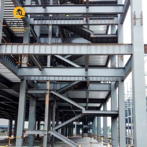 Customizable Q235-Q355 Steel Frame Building with Galvanized Purlin and Moderate