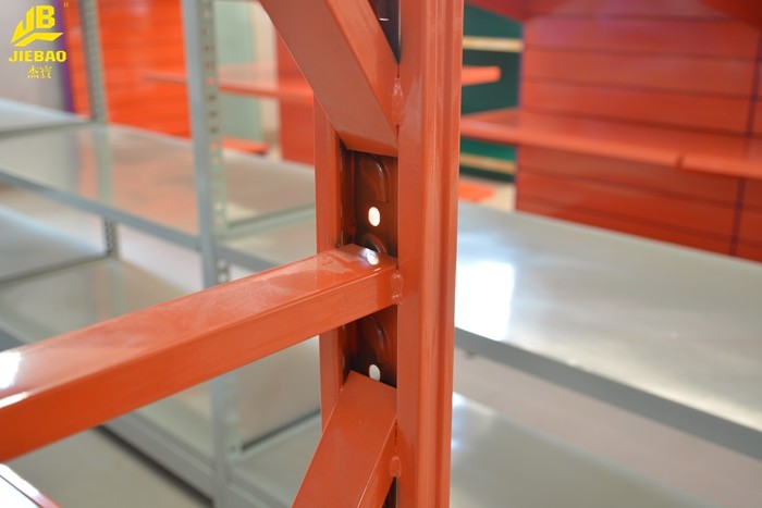 Four Levels Medium Duty Shelving System Flat Smooth Spraying Surface