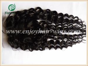 China Silk top closure 4''x4'' peruvian virgin hair natural color deep wave 10''-24''middle part factory