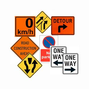 China Customized Reflective Road Sign Construction Work Ahead Sign For Work Zone factory