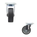 3 Inch 110lbs Gray TPR Swivel Plate Light Duty Casters For Chair