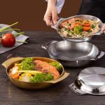 Good Quality Stainless Steel Golden Soup Pot Korean Ramen Instant Noodle Seafood