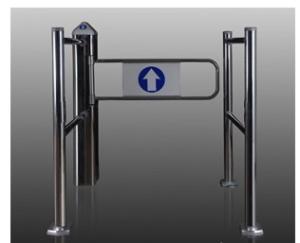 China Supermarket Stainless Steel Swing Gate factory