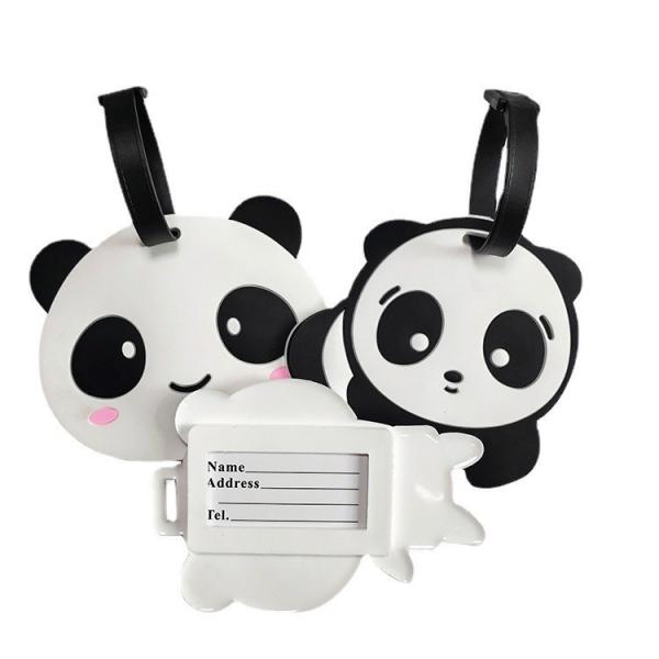 2-Pack Cute Silicone Luggage Tag With Name ID Card for Suitcases Non-Toxic Customized Welcome