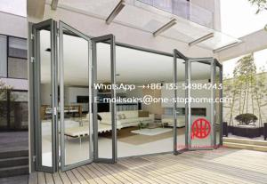 China Glass Folding Door/Aluminium double glazed windows and doors comply with Australian &amp; New Zealand standards factory
