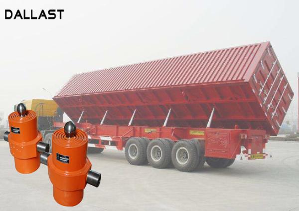 Single Acting Hydraulic Cylinder , Telescopic Chrome Hydraulic Lift Cylinders