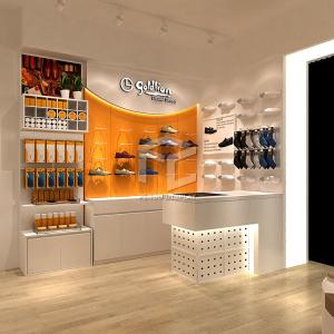 China EPE Cotton Shoe Display Racks For Store ODM Wood Texture Plywood factory