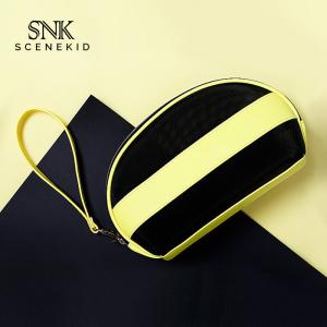 China Splicing Design PU Leather Cosmetic Pouch Bag factory
