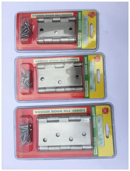3.5" One Pair Blister Packing Hinge , Door Hardware Parts 400g Paper Card Box