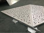 Perforated Acoustic Metal Ceiling Tiles Powder Coated Triangular For Convention