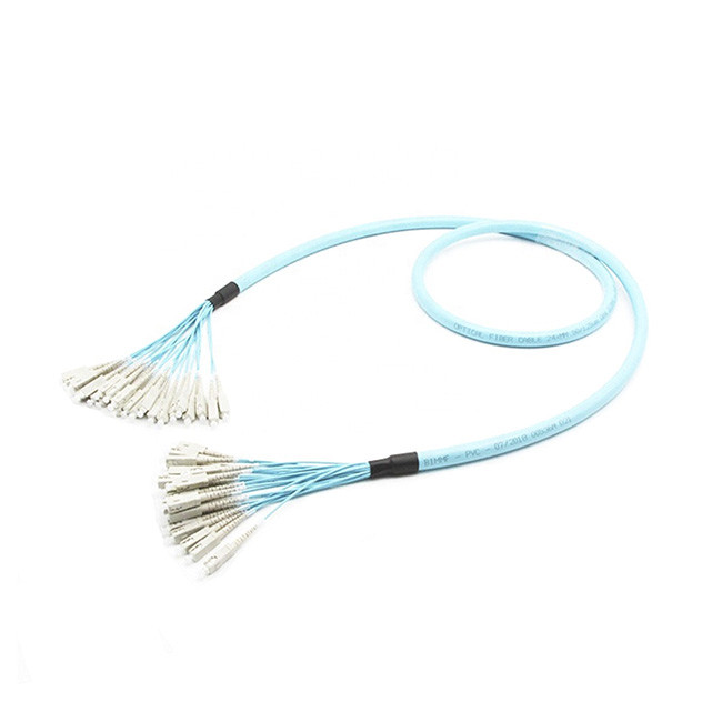 Pre Terminated Multimode Fiber Optic Patch Cord With SC Connector 24 core OM3