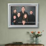 Realistic Family People Custom Oil Portrait Canvas 5cm For House Decoration