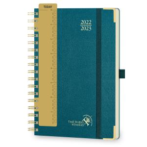 China Spiral Student Weekly Planner 2023 2023 With Pacific Green Hardcover factory