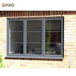Windproof Aluminum Casement Windows UPVC PVC Triple Glazed Low - E Glass