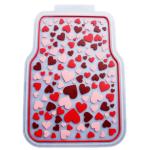 Rubber Latex Pure Material Universal Car Mat With Pink Lovely Pattern